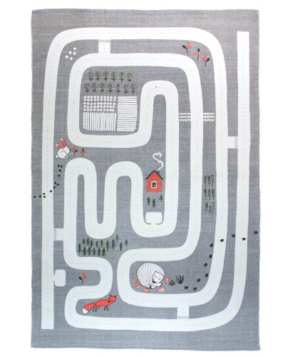 Maalla liikennematto, puuvillaa